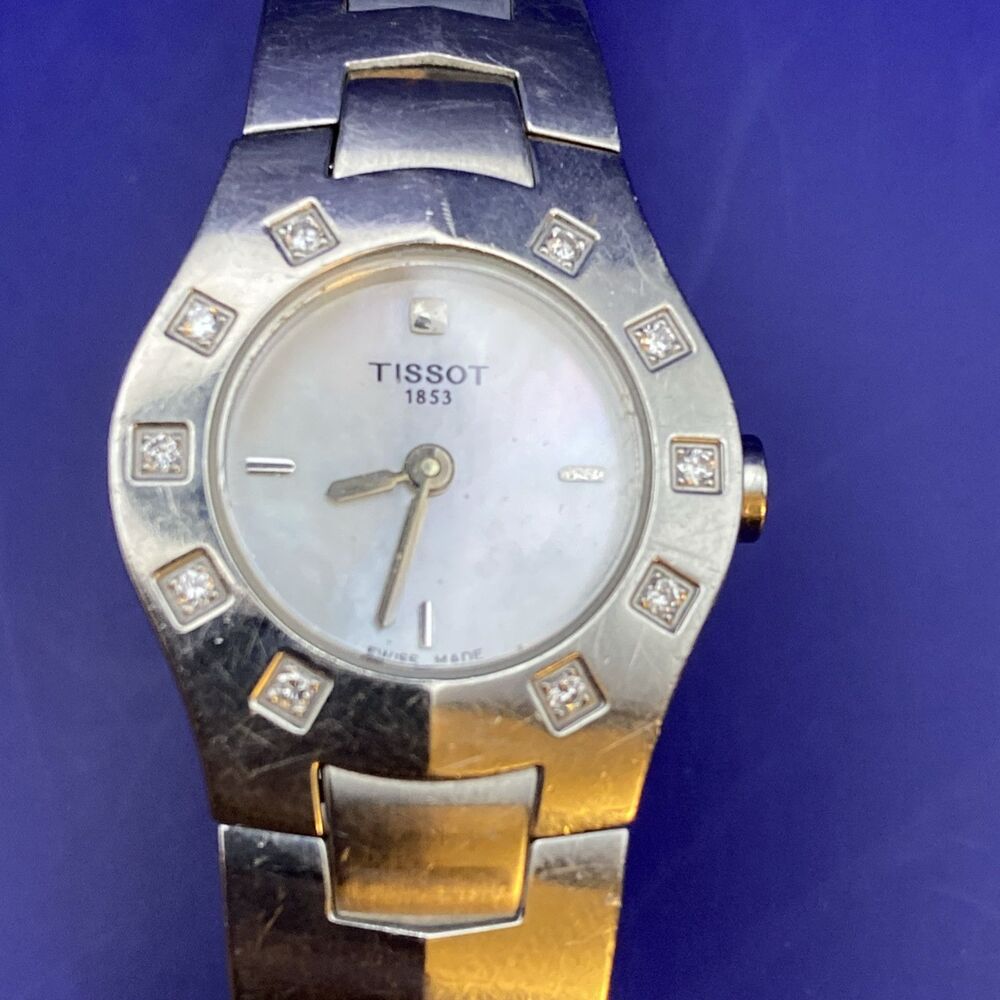 TISSOT 1853 L521 Mother Of Pearl Diamond Swiss Made Women's Stainless Watch - Picture 2 of 10